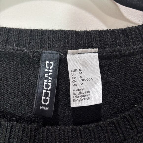 Cats Ugly Christmas Sweater Meowy Xmas Women M Black Kitty Grumpy Cat Lady Tacky - Picture 4 of 8